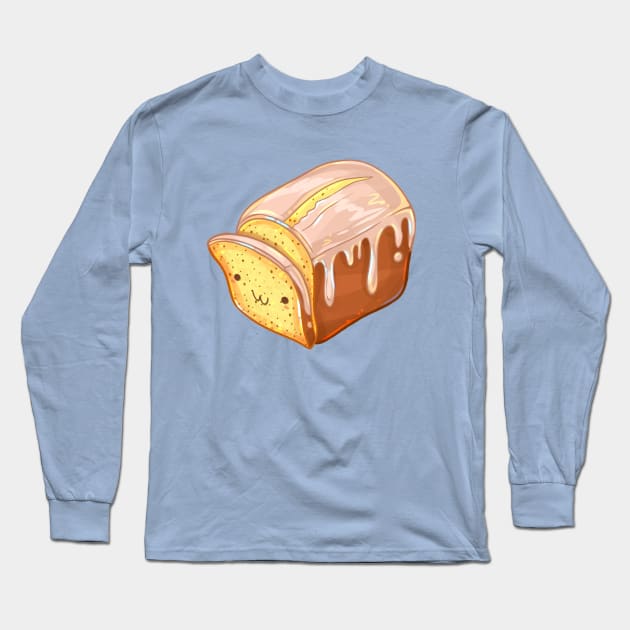 Cute Lemon Poppyseed Bread Long Sleeve T-Shirt by Claire Lin
